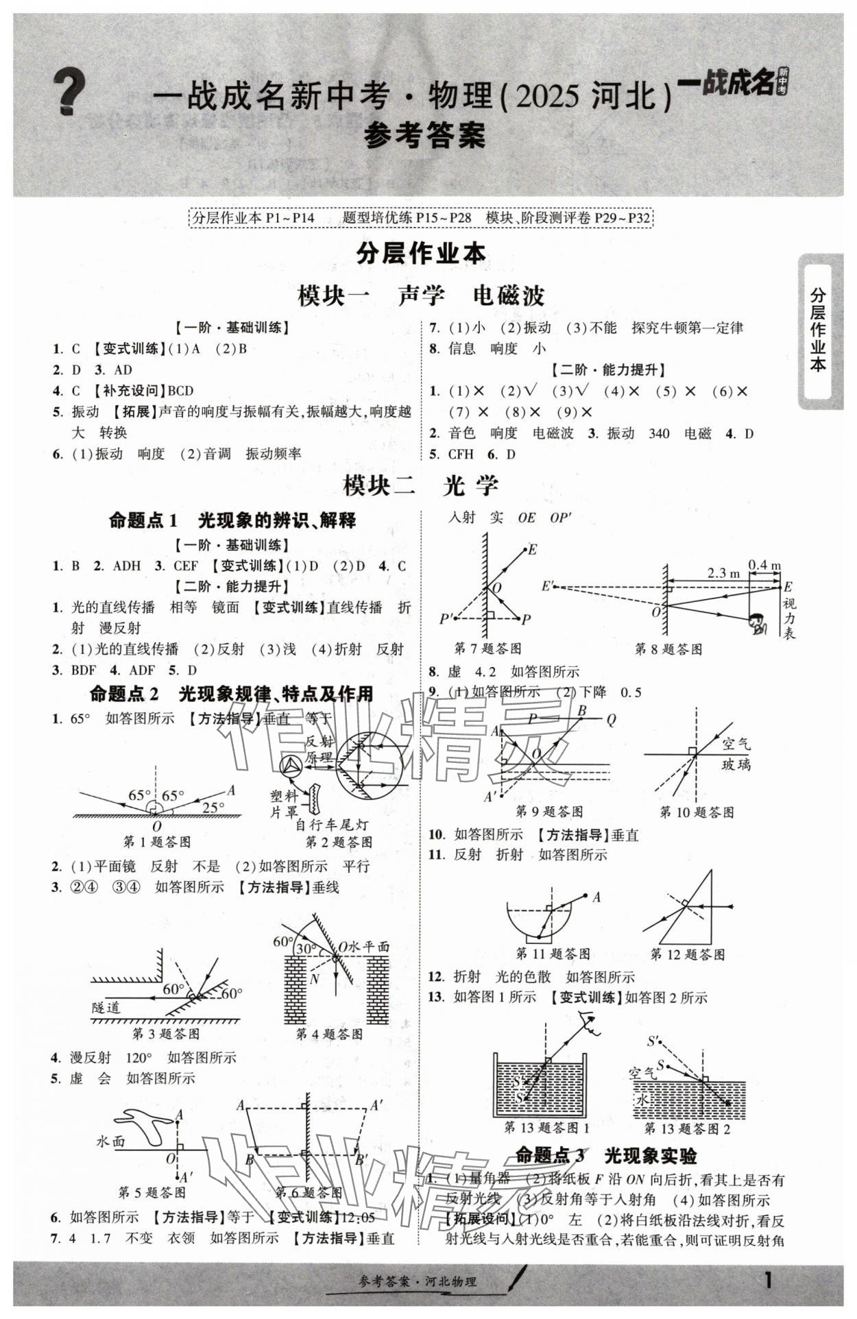 2025年一战成名考前新方案物理河北专版 第1页