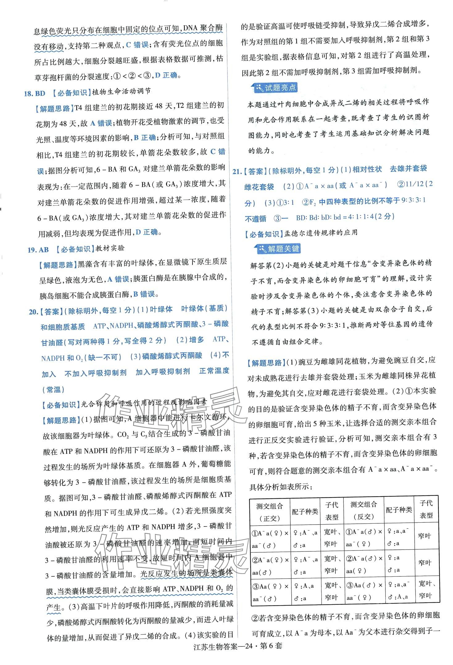 2024年金考卷45套匯編高中生物通用版江蘇專版 第26頁