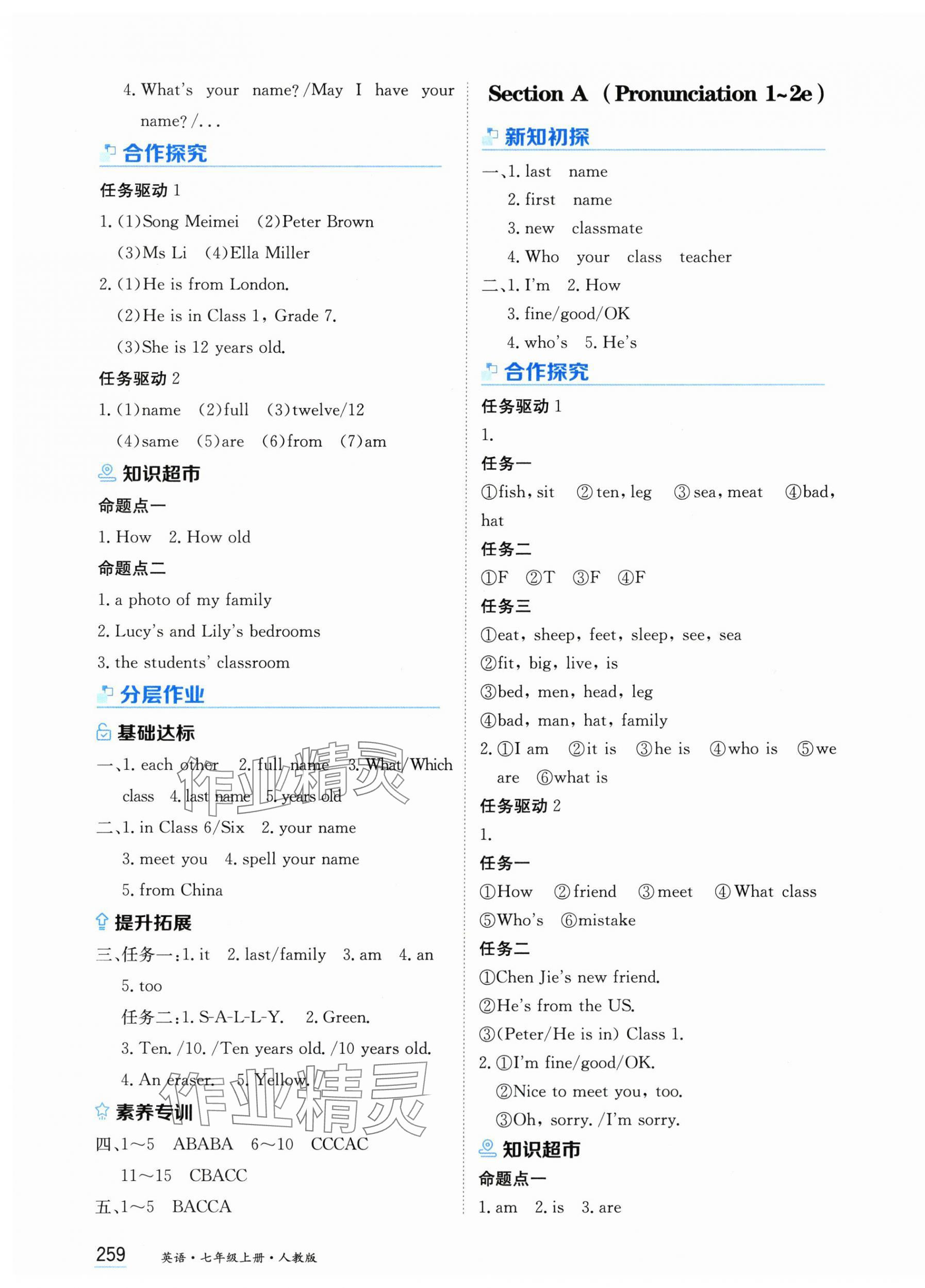 2025年资源与评价黑龙江教育出版社七年级英语上册人教版 第9页