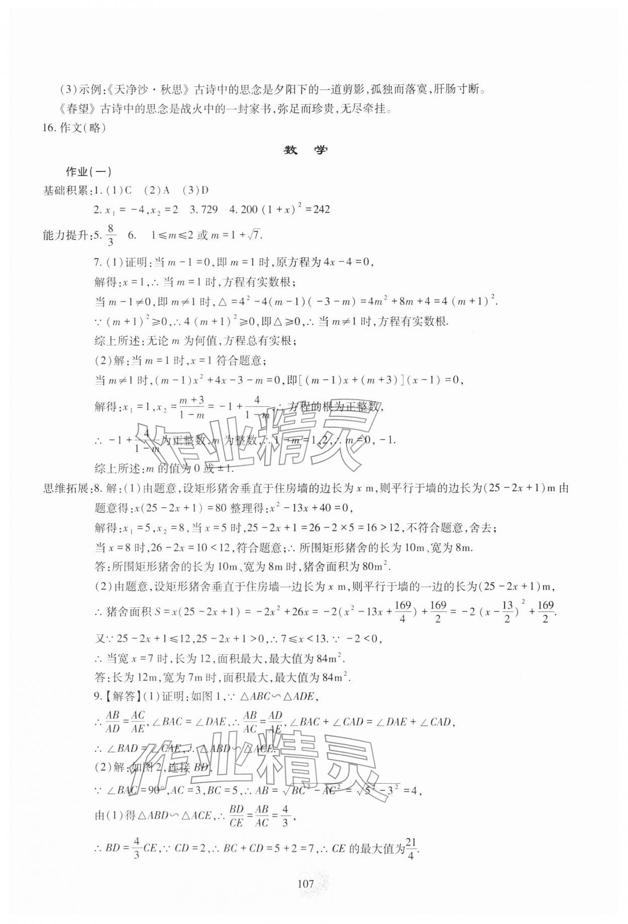 2026年新课程实践与探究丛书寒假生活九年级&nbsp;第7页