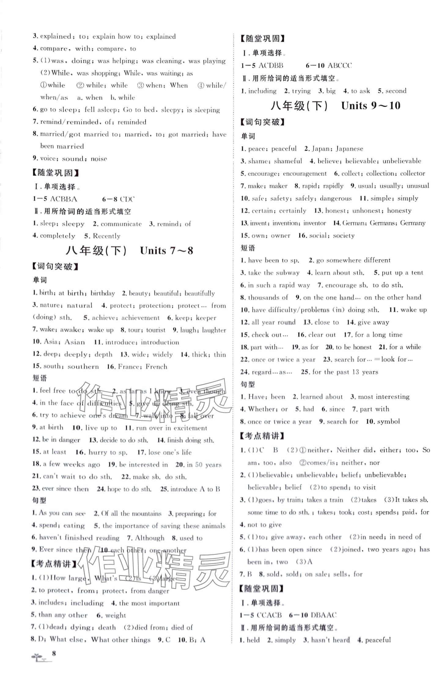 2024年直面新中考英语人教版重庆专版&nbsp;第8页