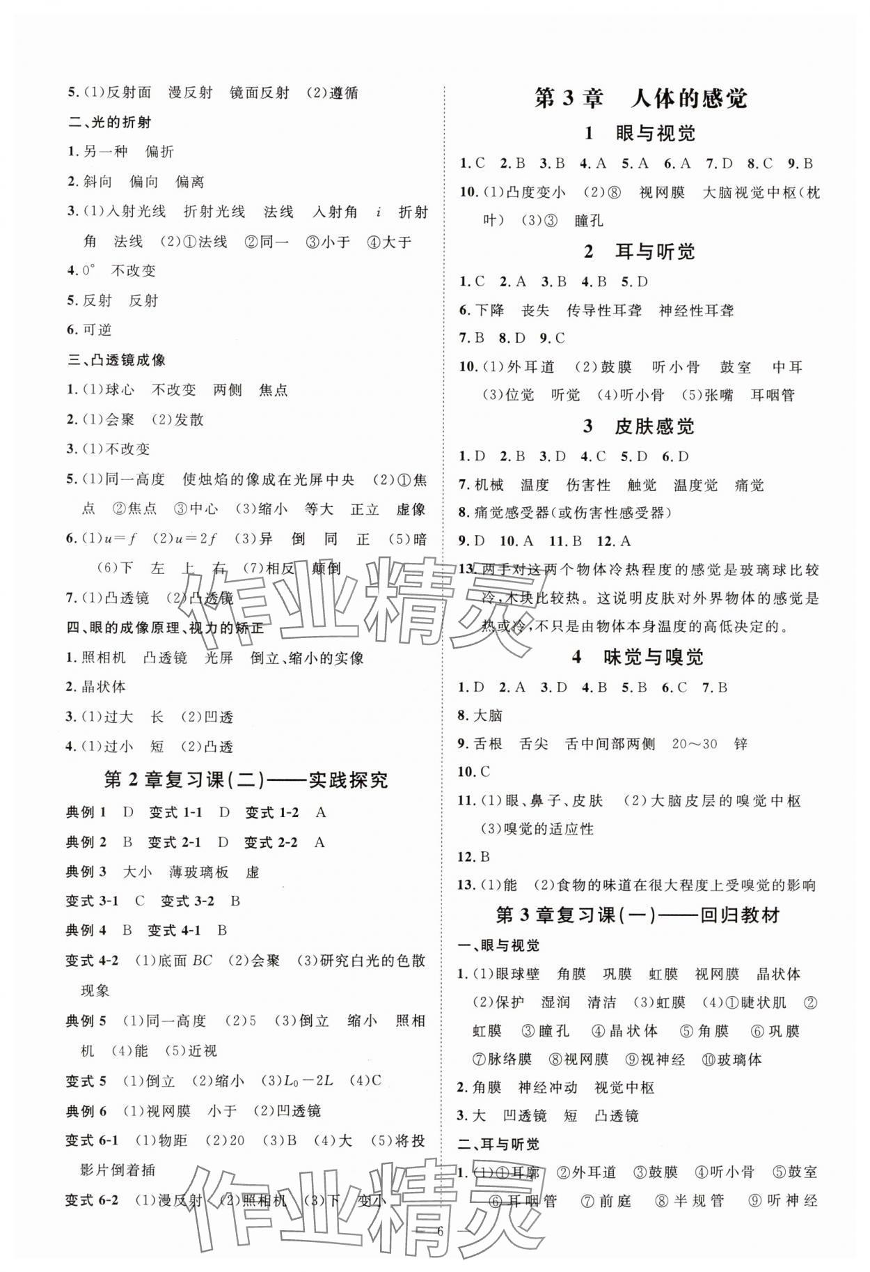 2025年全效学习八年级科学下册华师大版精华版专版 参考答案第5页