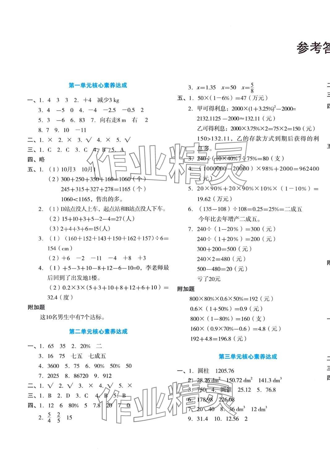 2024年學(xué)科素養(yǎng)與能力提升六年級數(shù)學(xué)下冊人教版 第1頁