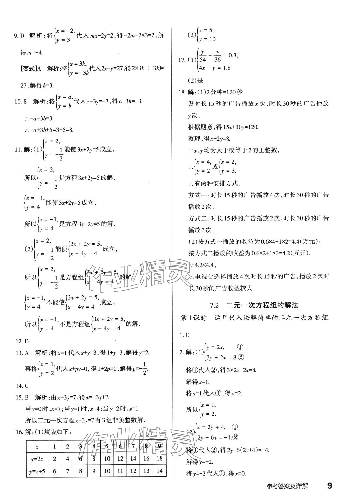 2024年滿分訓(xùn)練設(shè)計(jì)七年級(jí)數(shù)學(xué)下冊(cè)華師大版 第9頁