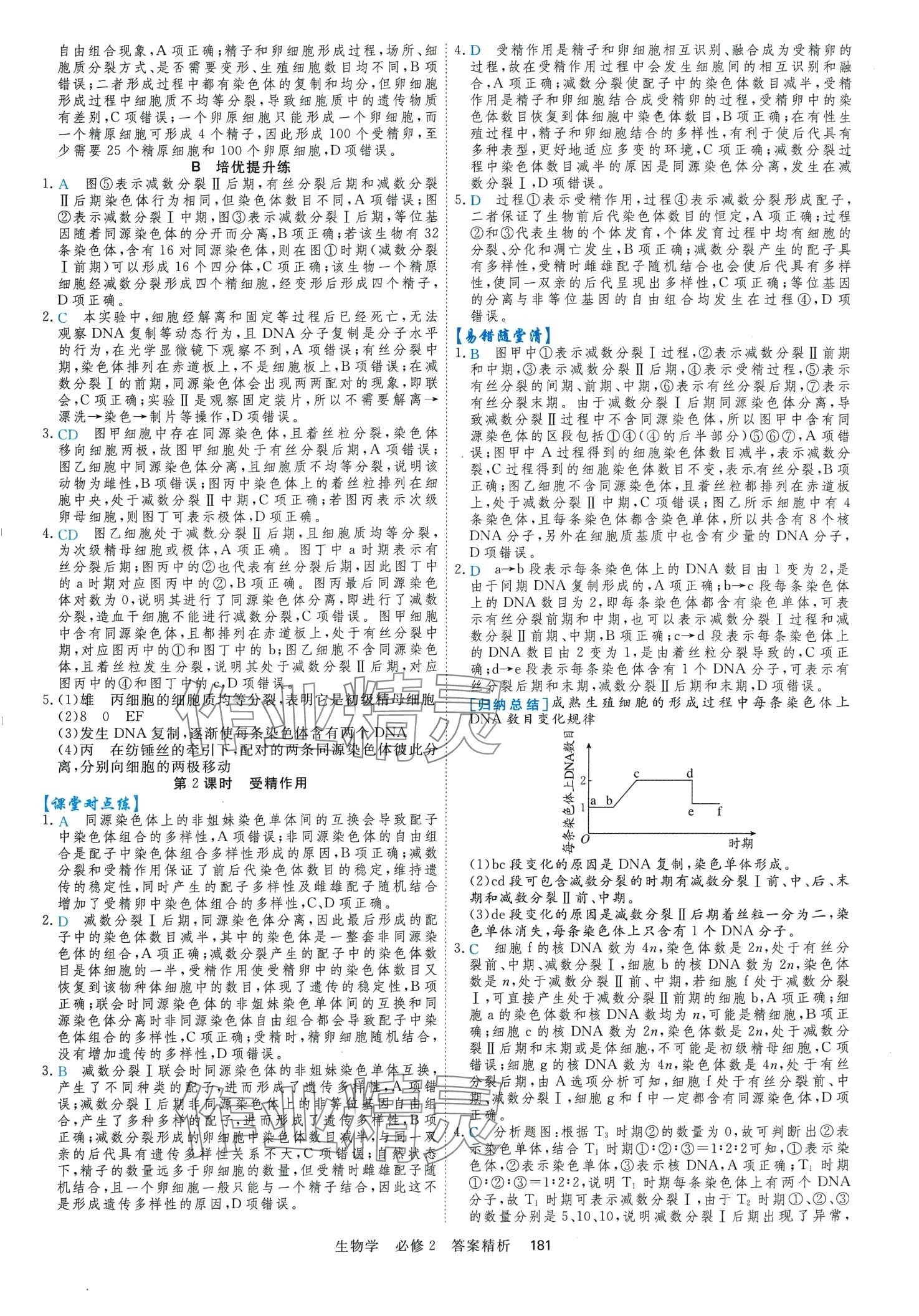 2024年課時(shí)周測(cè)月考高中生物（遺傳與進(jìn)化）必修2 第8頁