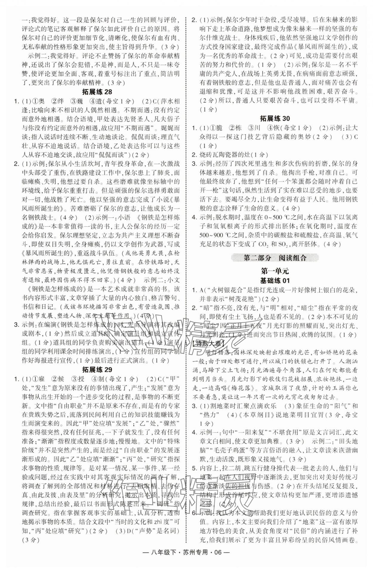 2025年學霸組合訓練八年級語文下冊人教版蘇州專版 第6頁