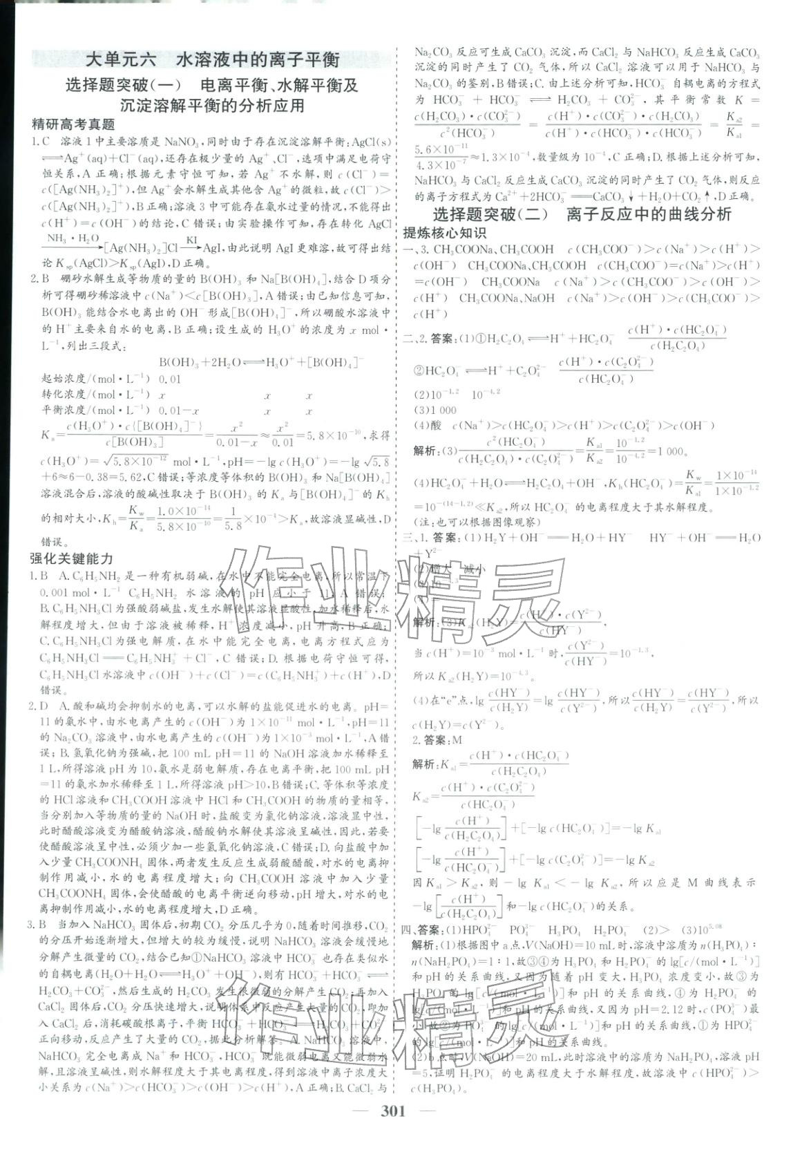 2026年优化探究高考专题复习化学&nbsp;参考答案第19页