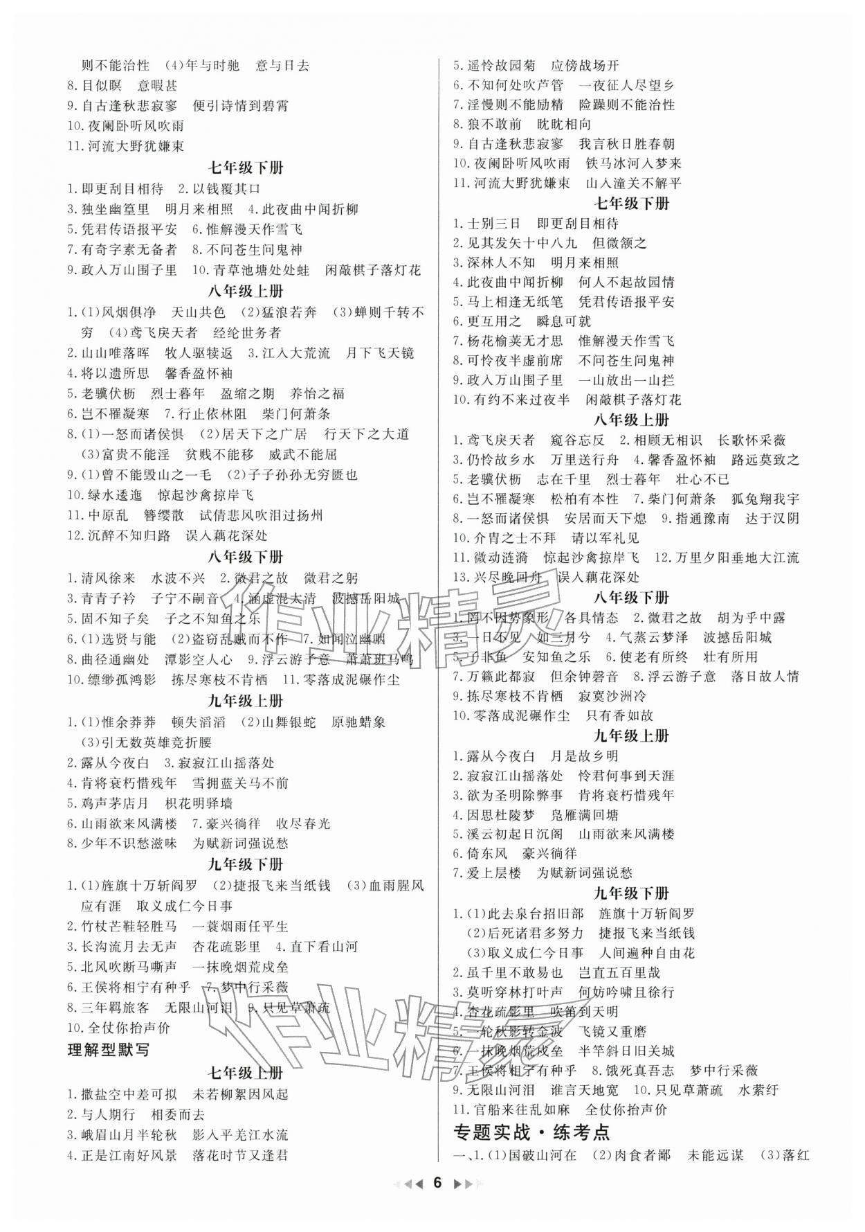 2026年新中考新启航语文中考广东专版&nbsp;第6页