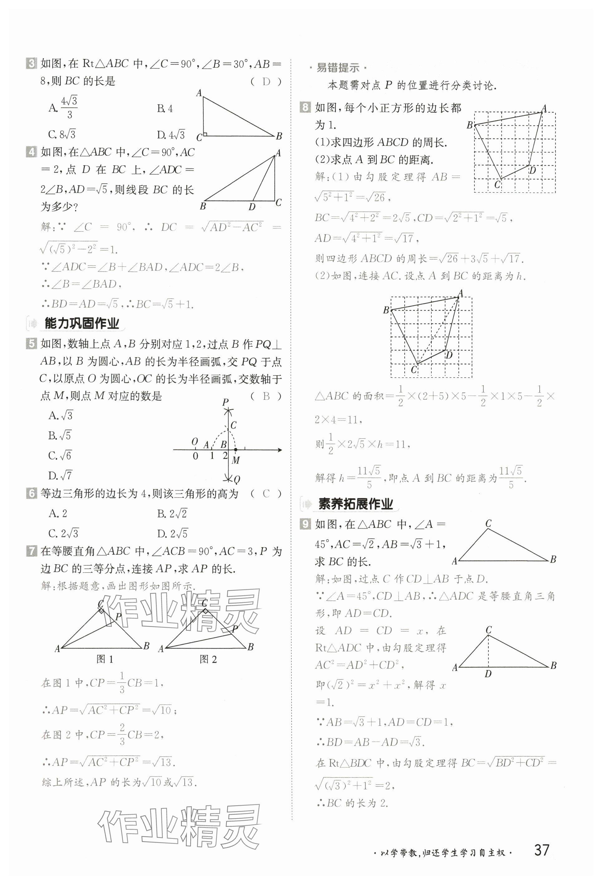 2025年金太陽導(dǎo)學(xué)案八年級數(shù)學(xué)下冊人教版 參考答案第36頁