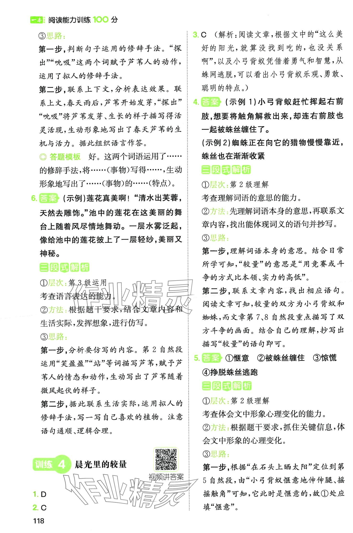 2024年一本閱讀能力訓練100分三年級語文B福建專版 第3頁