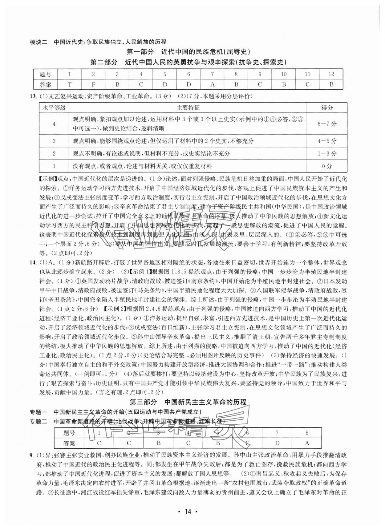 2025年知識點(diǎn)解讀中考?xì)v史與社會道德與法治 參考答案第14頁