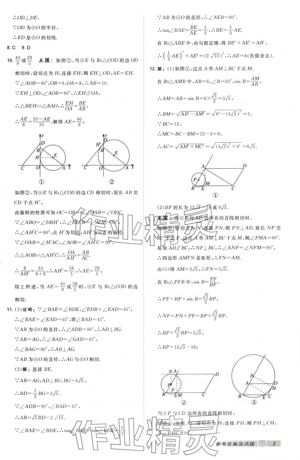2025年点拨训练九年级数学下册冀教版 第3页