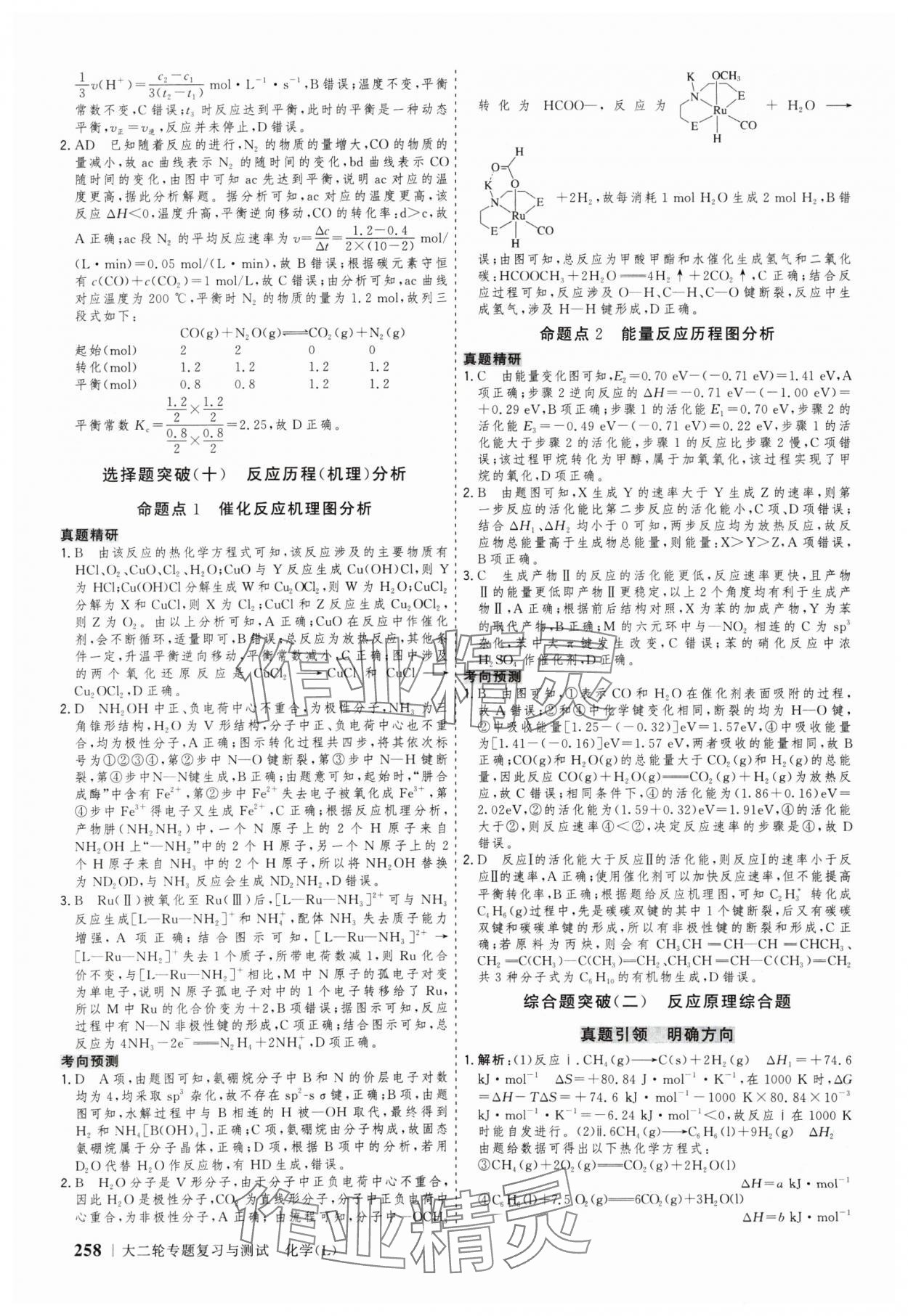 2025年高考領(lǐng)航化學(xué)大二輪專題復(fù)習(xí)與測(cè)試 參考答案第13頁(yè)