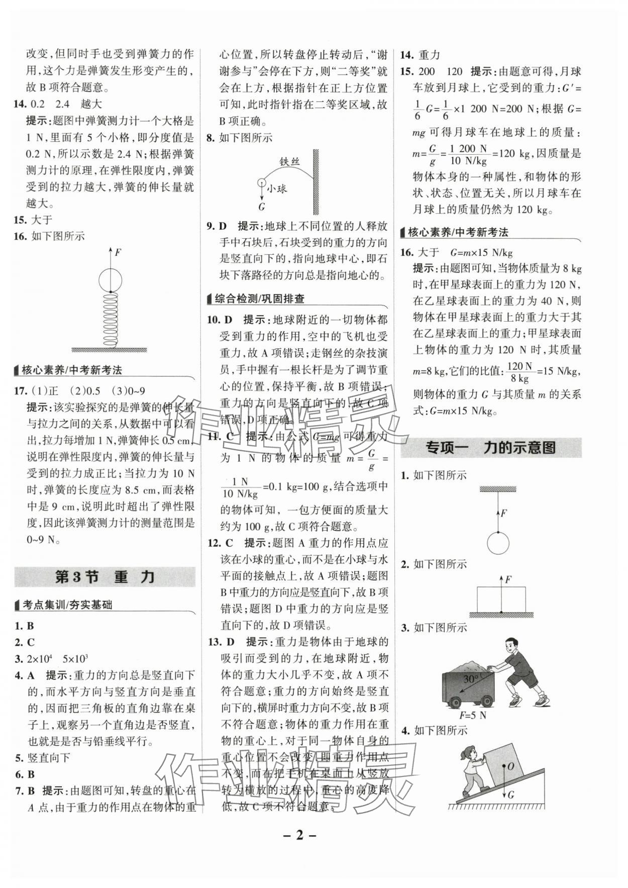 2025年全優課堂考點集訓與滿分備考八年級物理下冊人教版 第2頁