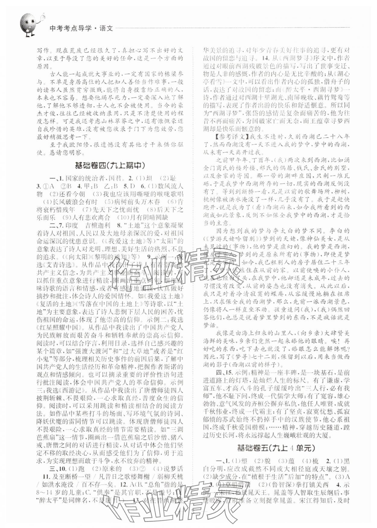 2024年初中語文基礎(chǔ)知識加古詩文中考精練 第3頁