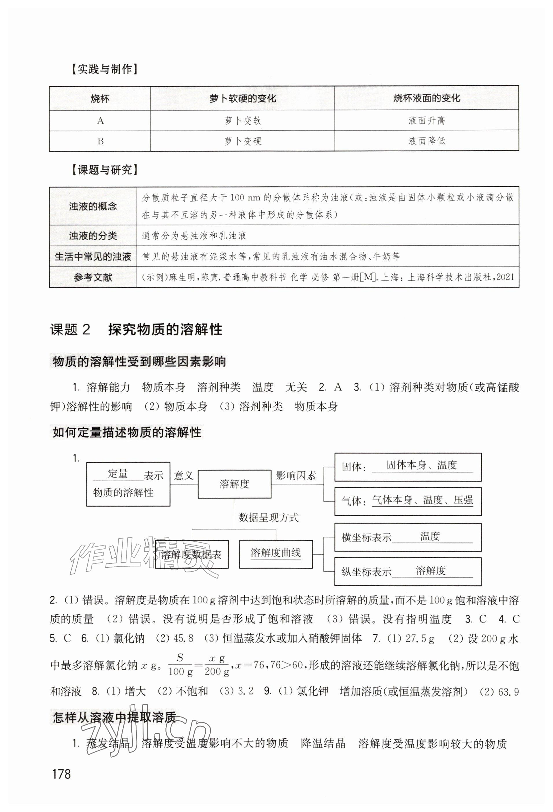 2026年综合活动手册九年级化学上册沪教版54制&nbsp;参考答案第2页