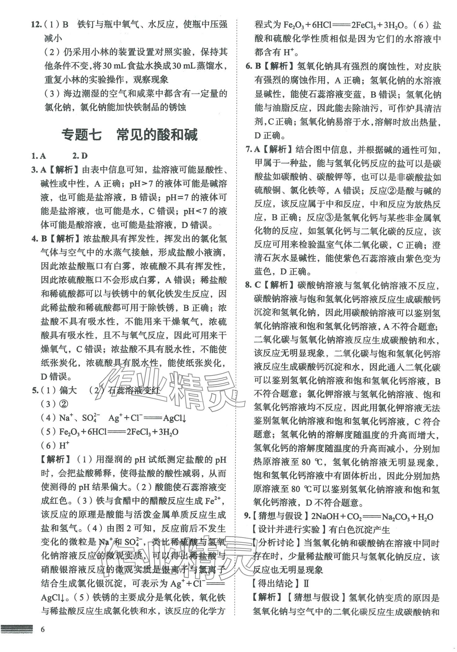 2024年中考四轮复习化学中考&nbsp;第6页