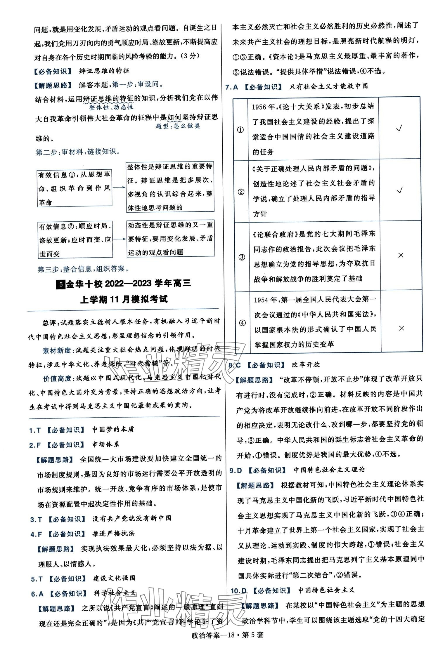 2024年高考沖刺優(yōu)秀模擬試卷匯編45套高中道德與法治浙江專版 第20頁