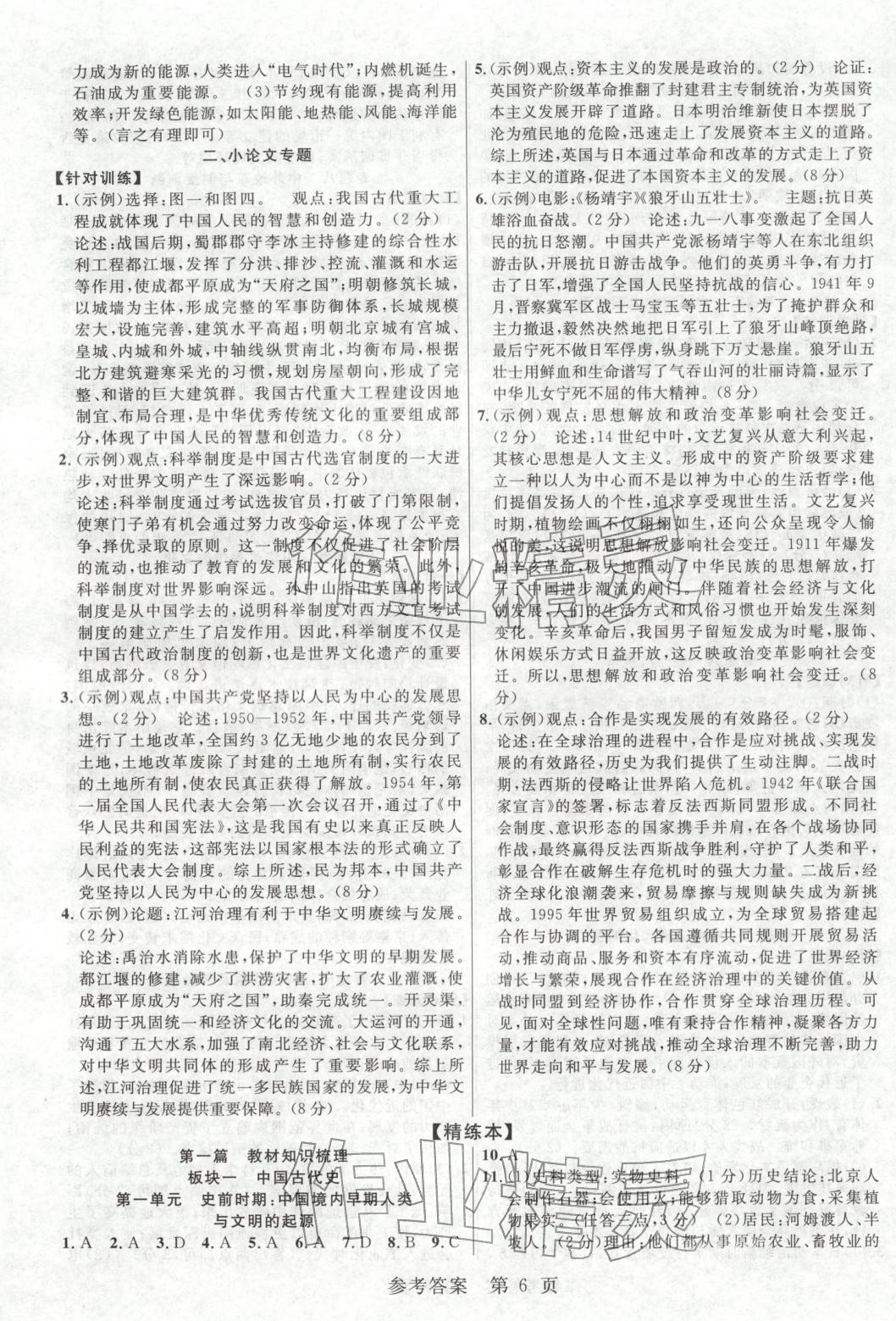 2025年中考先锋历史 第6页