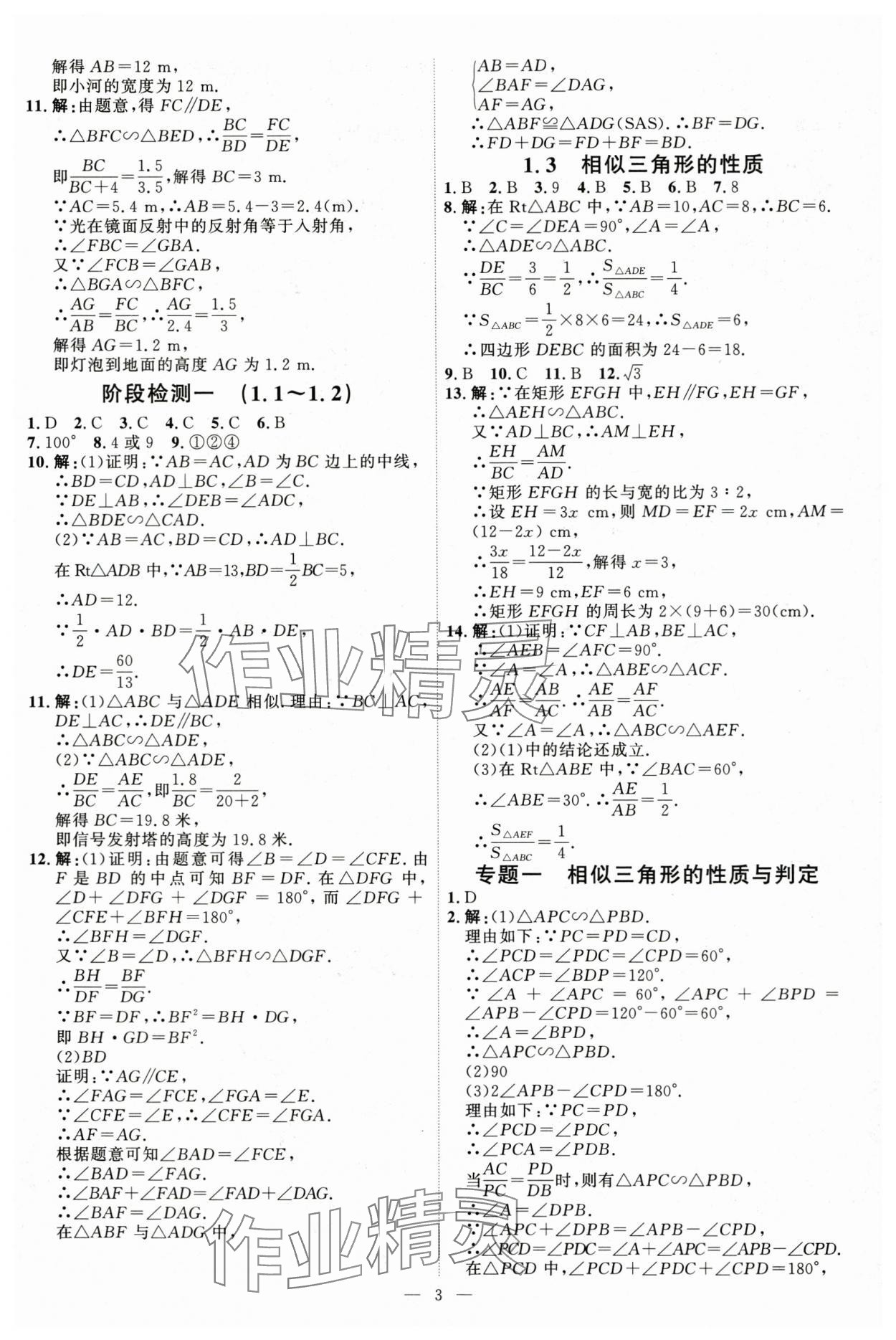 2025年優(yōu)加學案課時通九年級數(shù)學上冊青島版 第3頁