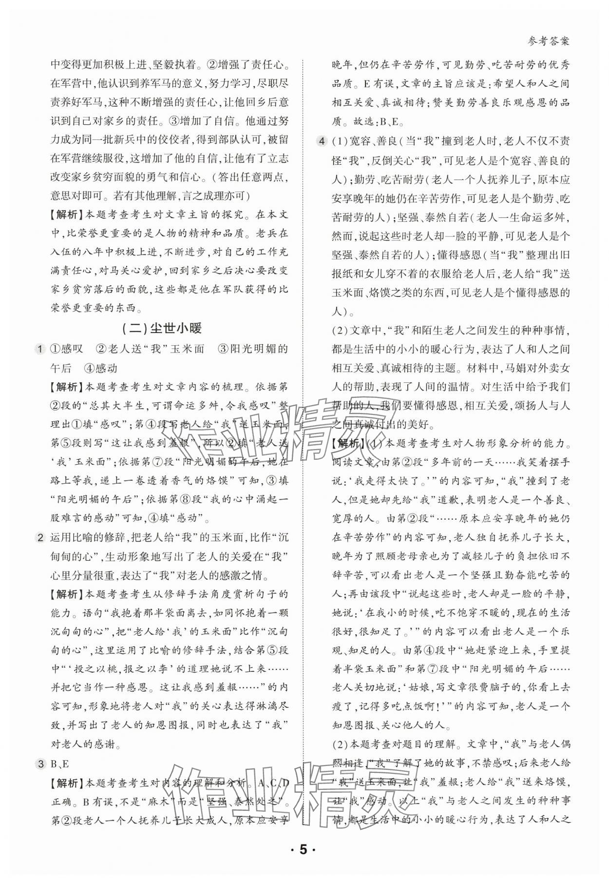 2025年进阶阅读九年级语文人教版&nbsp;第5页