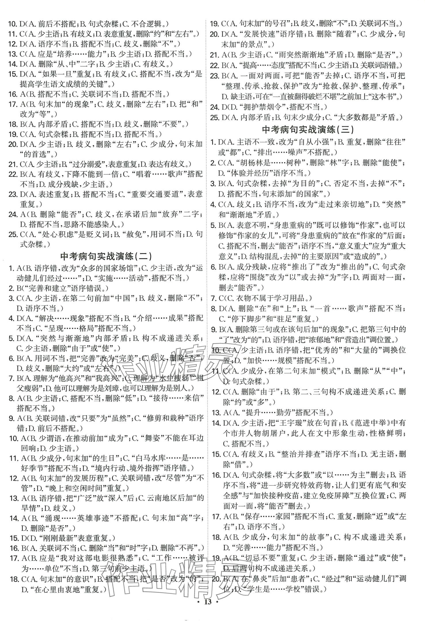 2024年精準初中語文一本通 第13頁