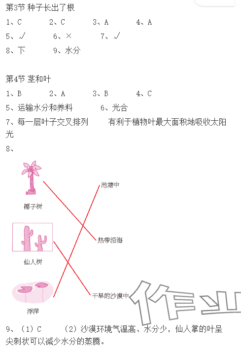 2024年科學(xué)課課練四年級下冊教科版 參考答案第2頁