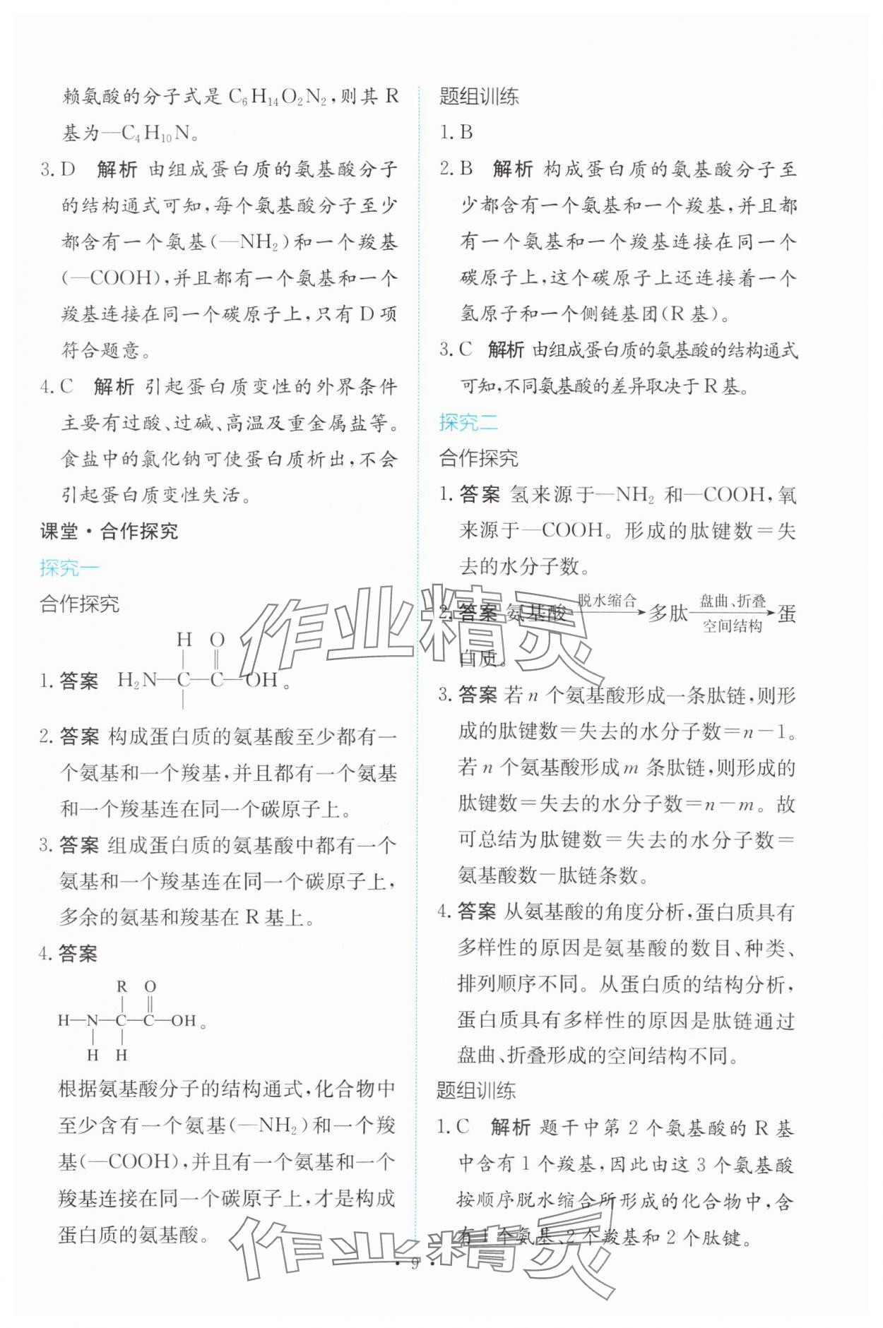 2023年能力培養(yǎng)與測試高中生物必修1人教版 參考答案第8頁