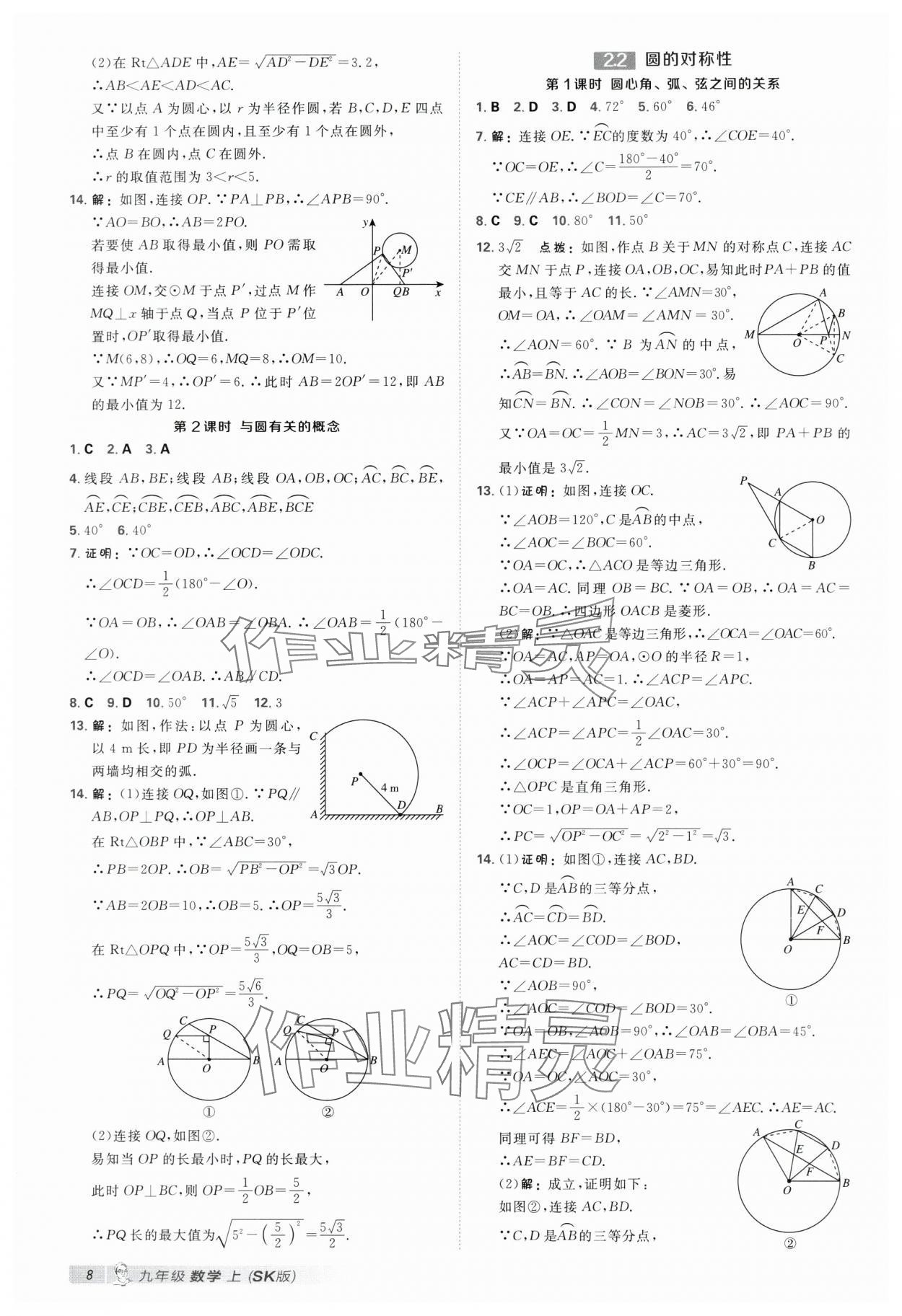 2025年点拨训练九年级数学上册苏科版江苏专版 第8页