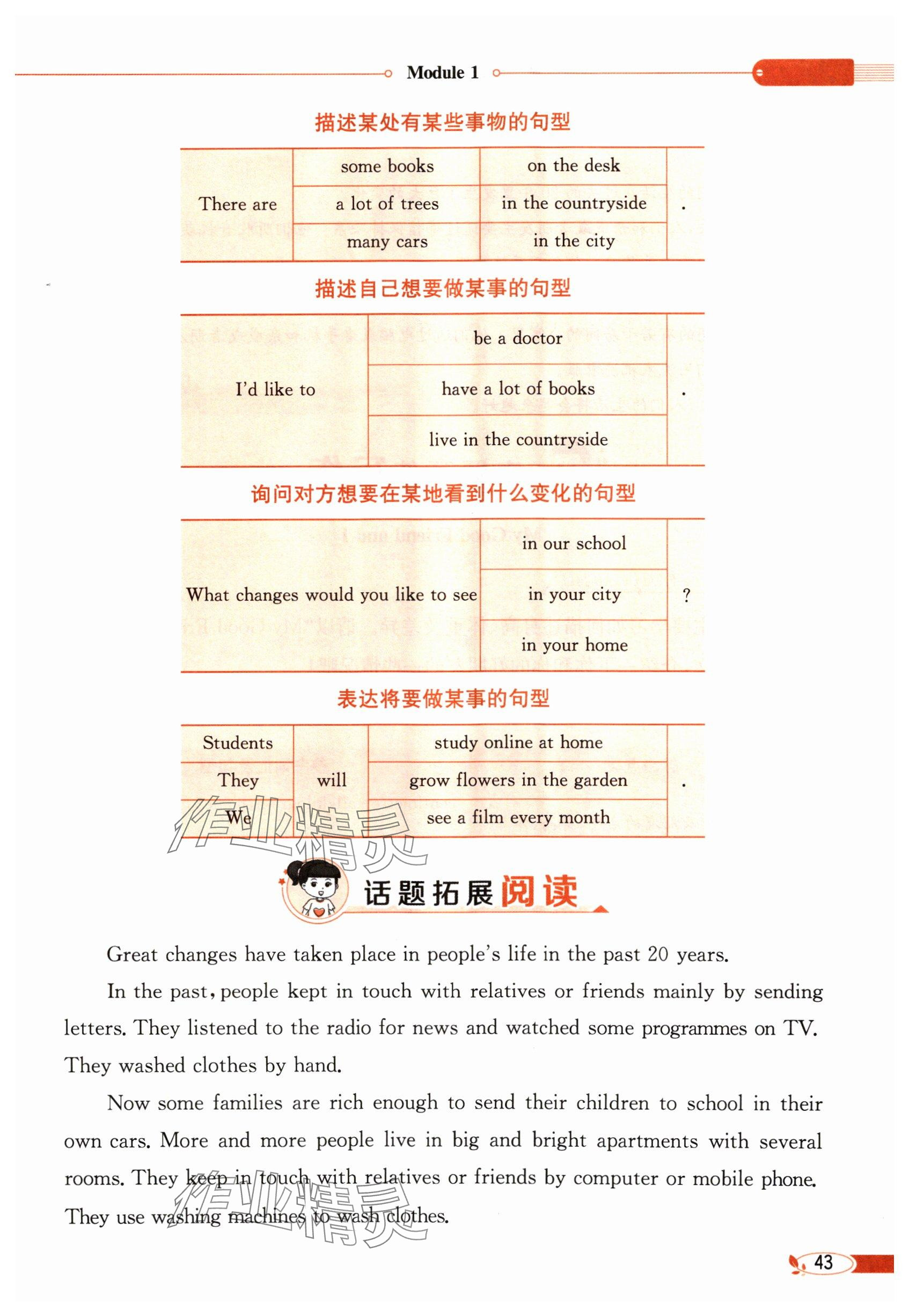 2024年教材課本六年級英語下冊滬教版 參考答案第43頁