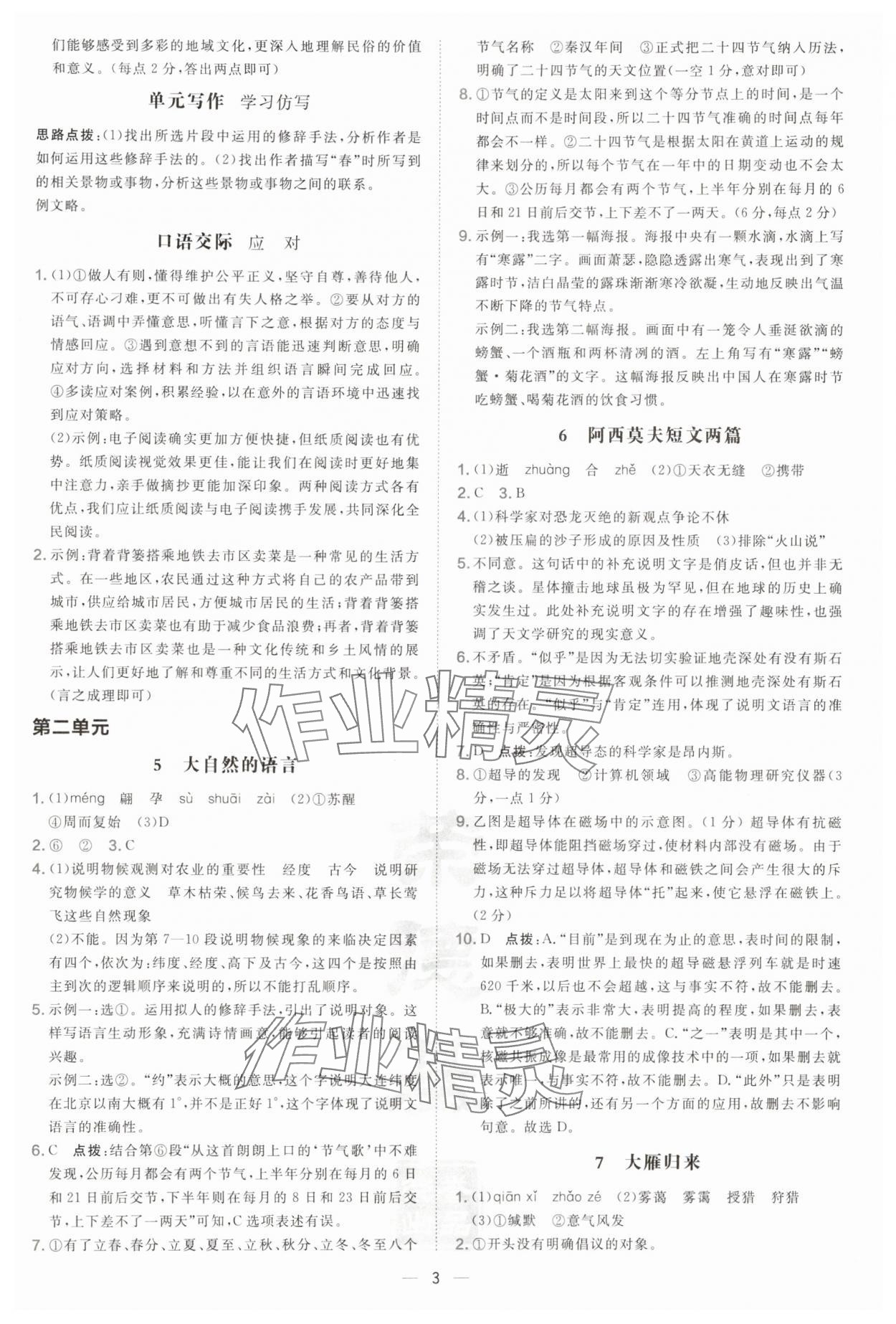 2025年点拨训练八年级语文下册人教版宁夏专版 第3页