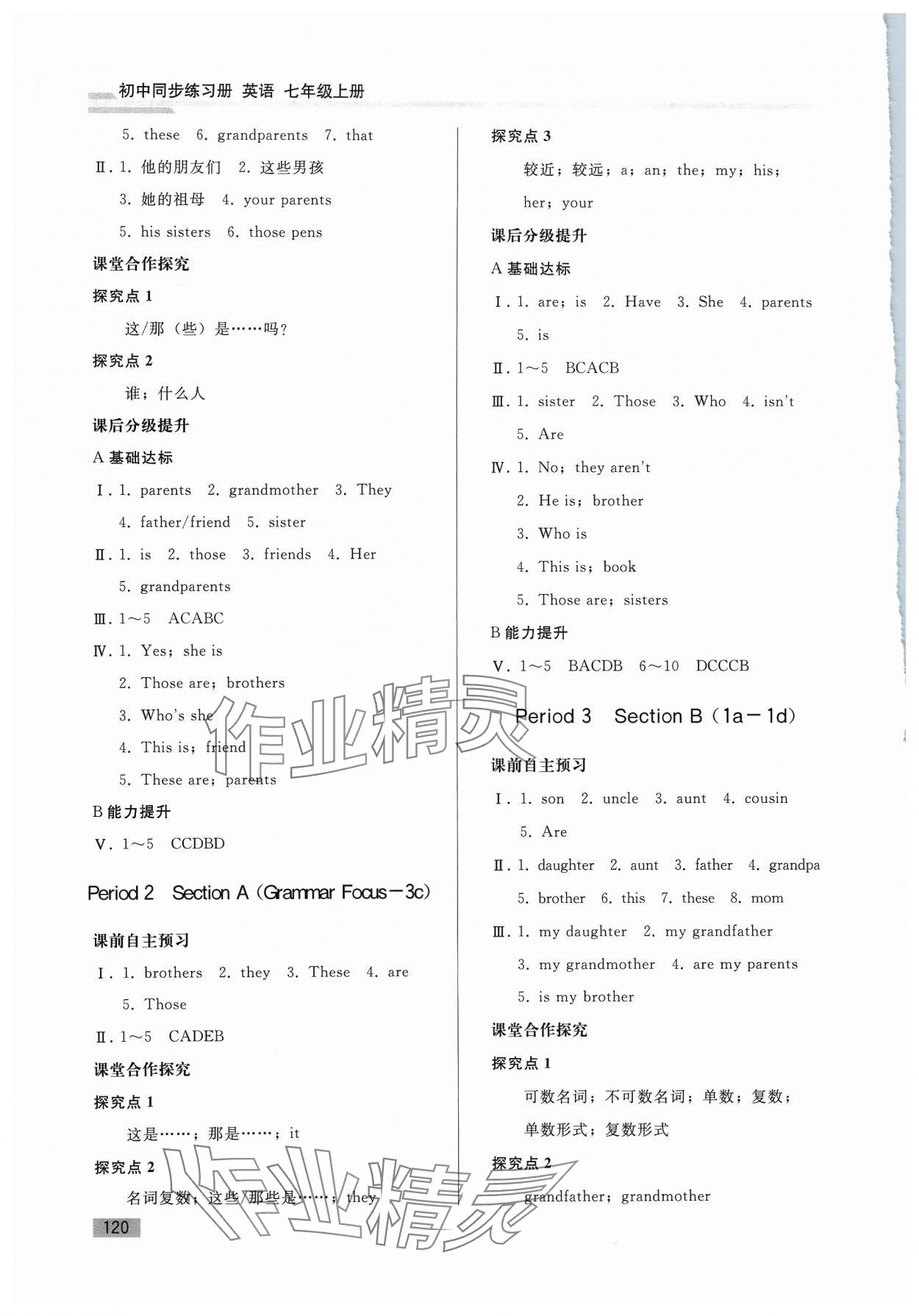 2023年初中同步練習(xí)冊(cè)七年級(jí)英語上冊(cè)人教版山東專版人民教育出版社 第4頁