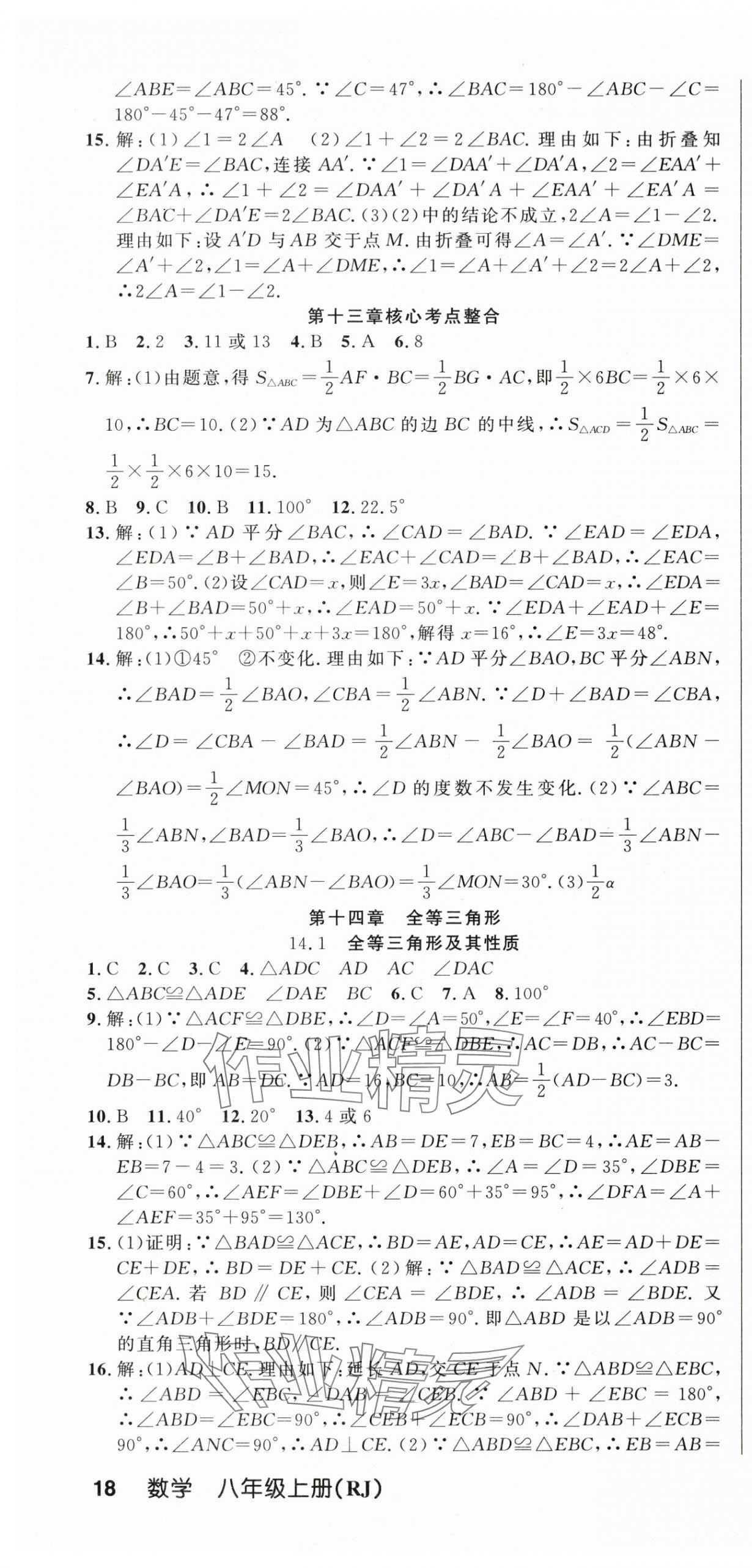 2025年课时夺冠八年级数学上册人教版湖北专版 第4页