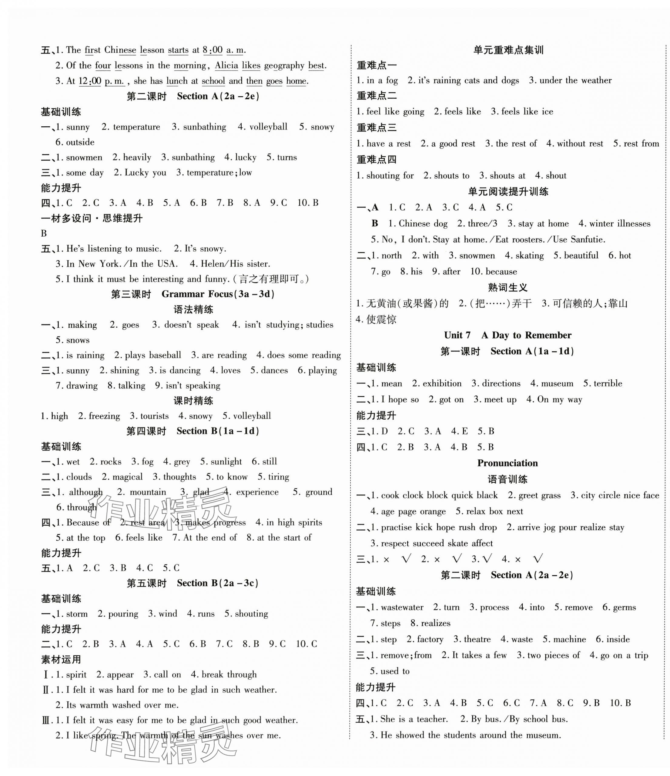 2025年畅行课堂七年级英语下册人教版 第7页