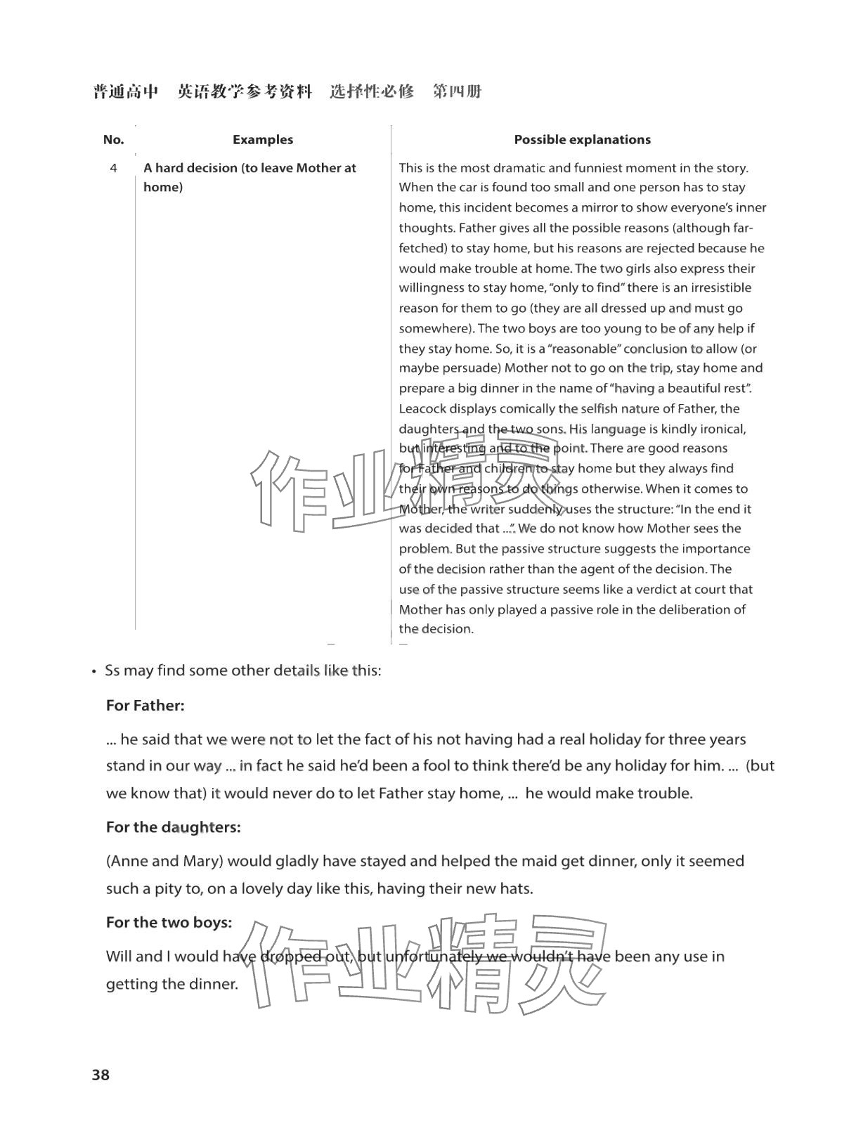 2025年教材课本高中英语选择性必修第四册沪教版&nbsp;参考答案第38页