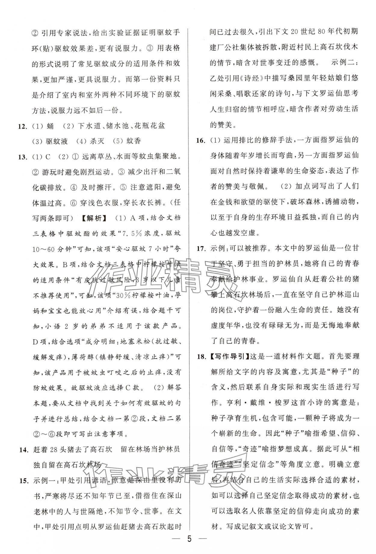 2025年亮點(diǎn)給力大試卷九年級(jí)語(yǔ)文下冊(cè)人教版 第5頁(yè)