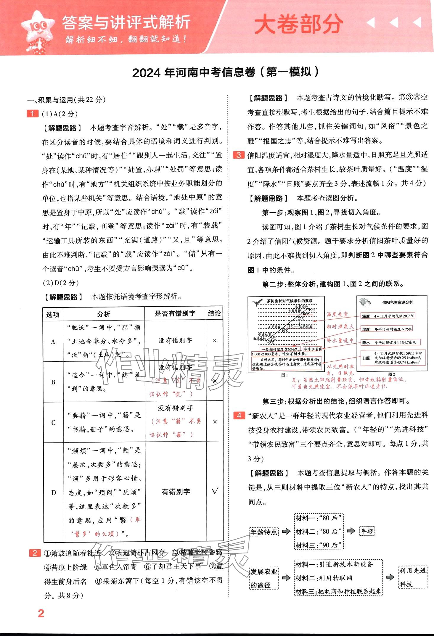 2024年金考卷百校聯(lián)盟系列河南中考信息卷語文中考河南專版 第1頁(yè)