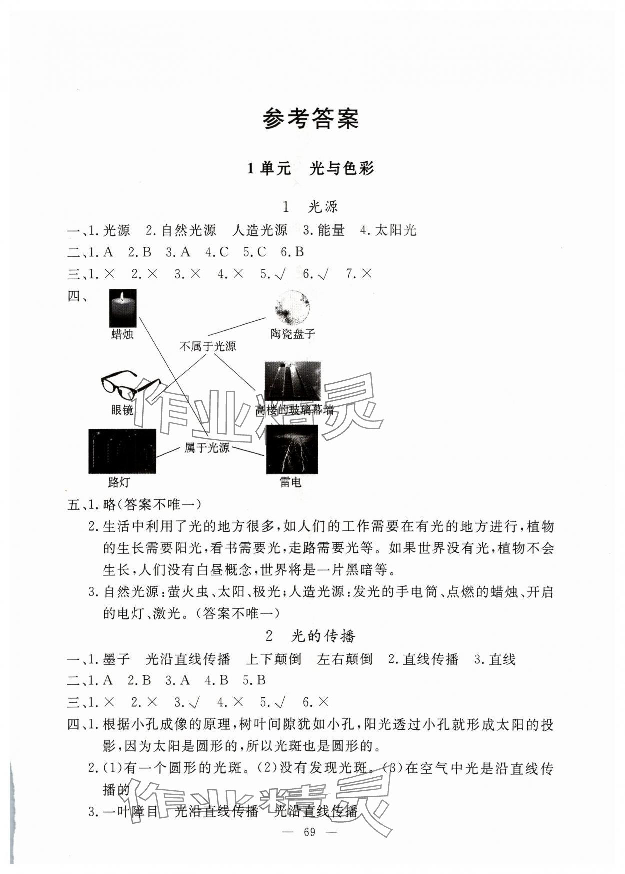 2023年同步练习册山东科学技术出版社五年级科学上册苏教版 第1页