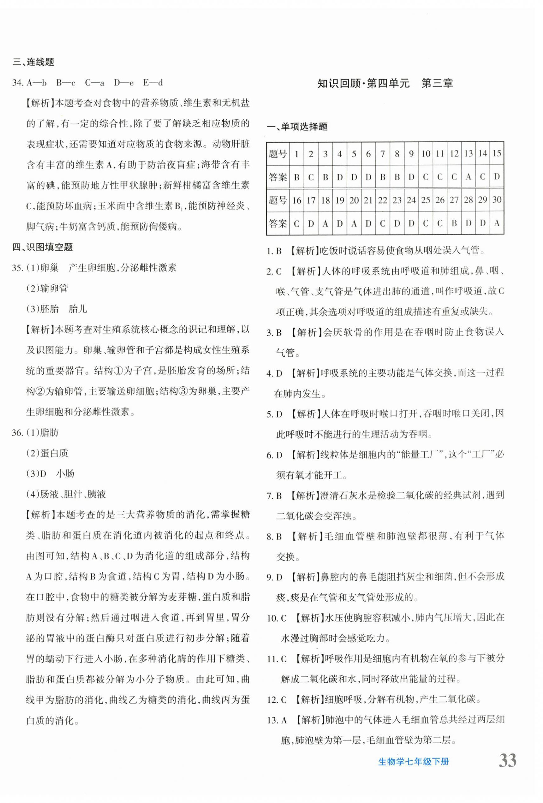 2024年優(yōu)學(xué)1+1評價(jià)與測試七年級生物下冊人教版 第2頁