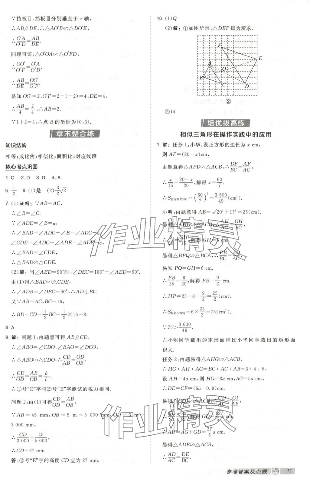 2025年点拨训练九年级数学下册人教版河北专版 第11页