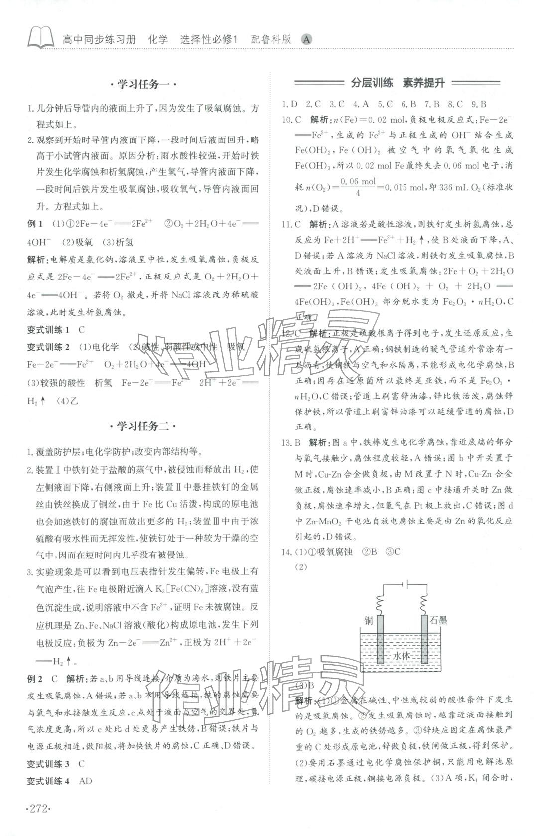 2025年同步练习册山东科学技术出版社高中化学选择性必修第一册鲁科版A专版山东专版&nbsp;第12页