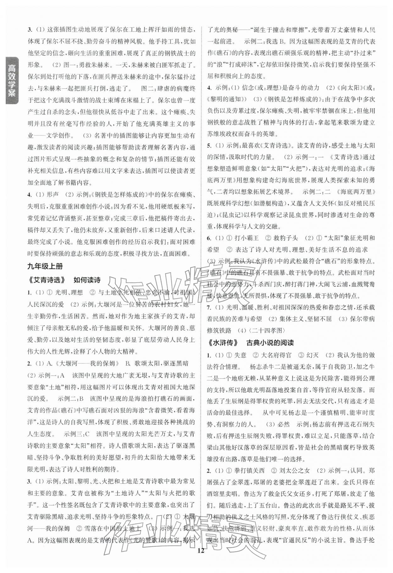 2026年通城1典中考复习方略语文盐城专用 参考答案第11页