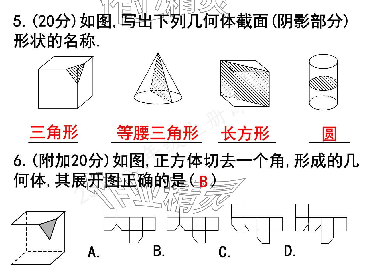 2024年一本通武漢出版社七年級(jí)數(shù)學(xué)上冊(cè)北師大版核心板 參考答案第24頁