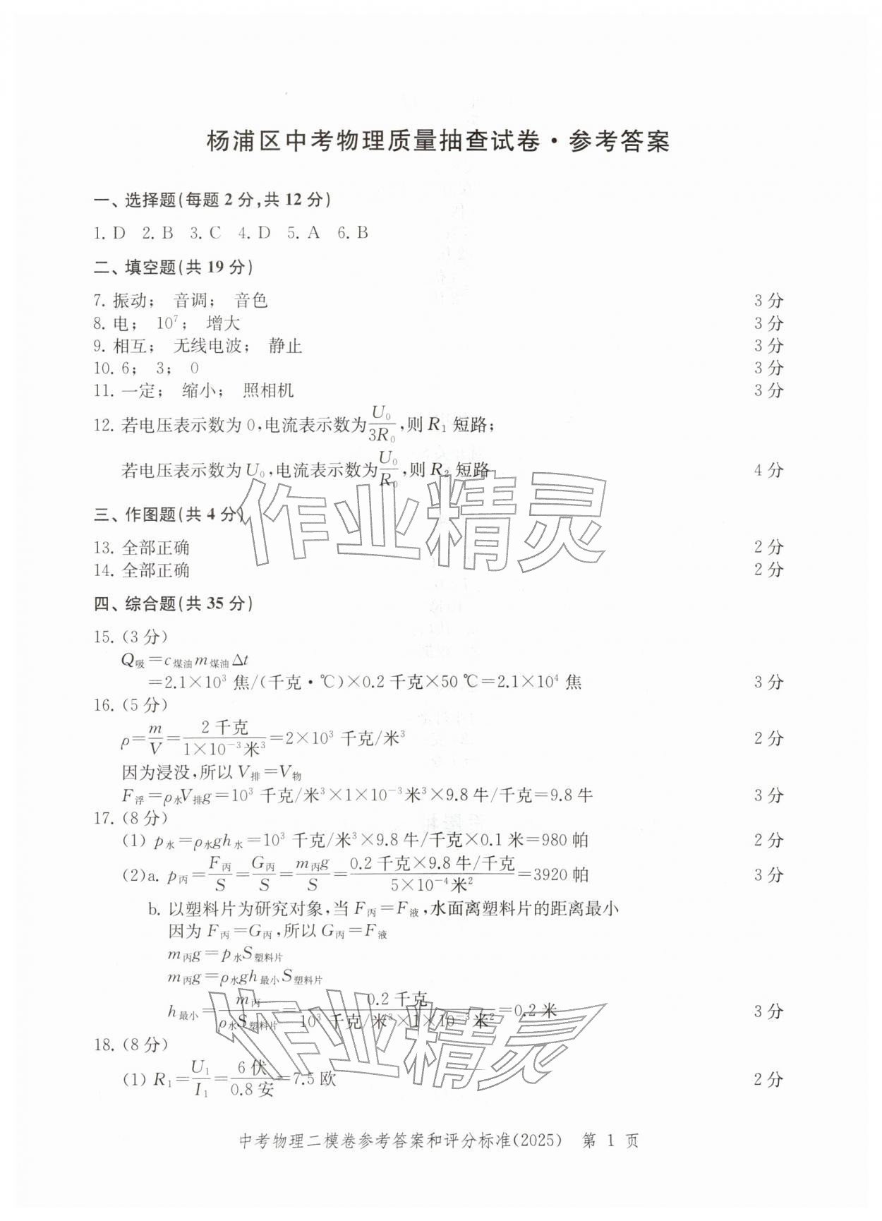 2025年走向成功物理二模&nbsp;第7页