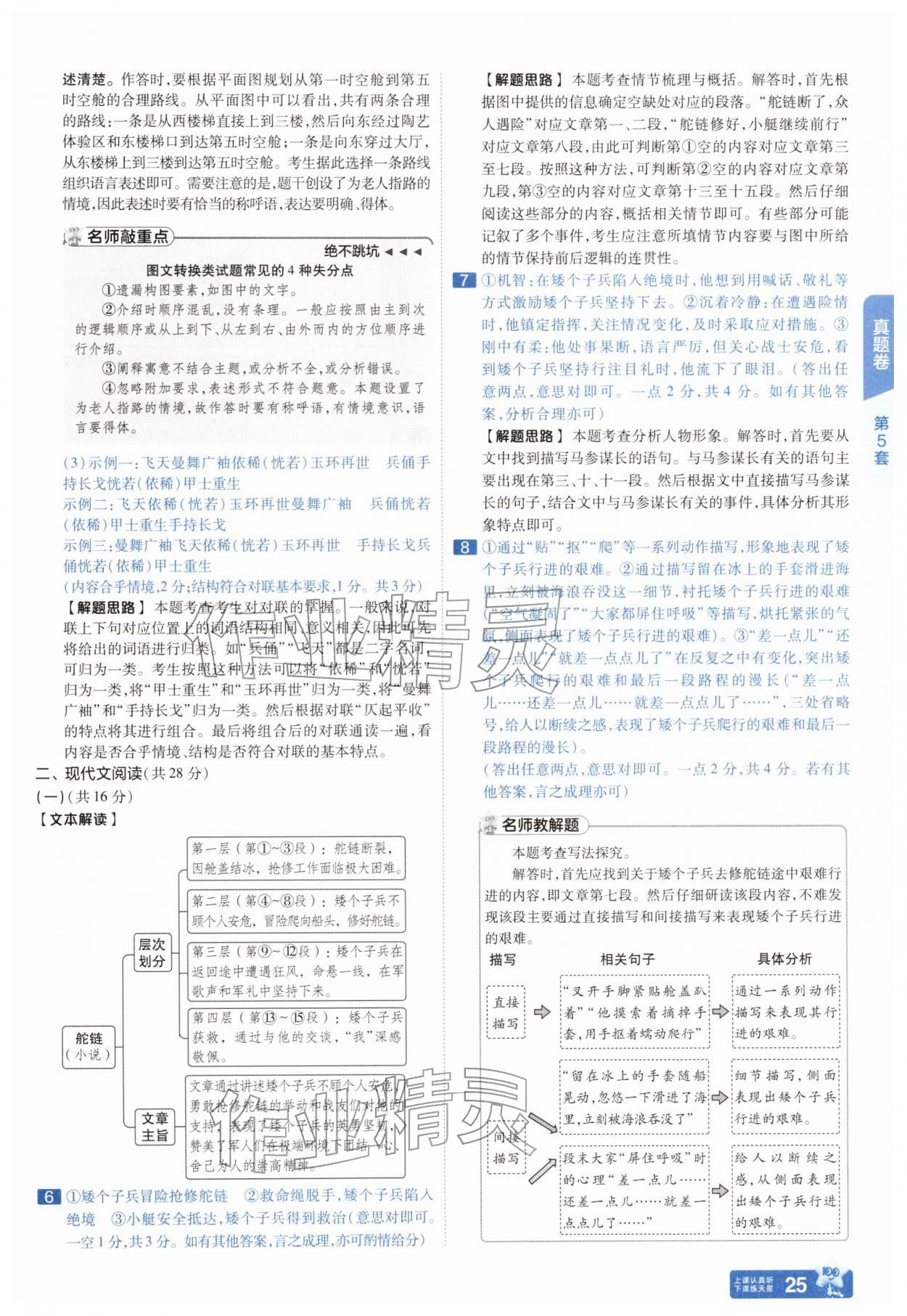 2026年金考卷中考45套汇编语文中考人教版&nbsp;参考答案第24页