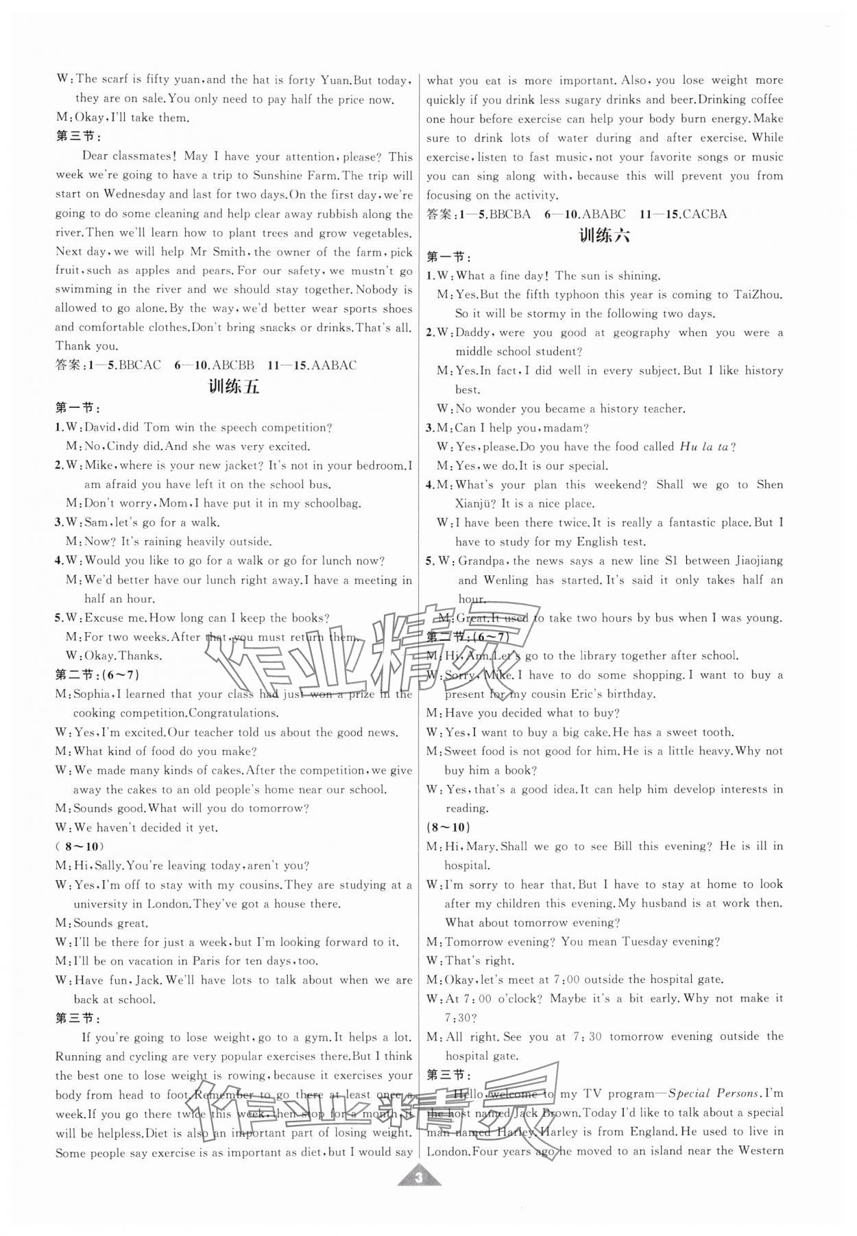 2025年名師面對面中考說明詞匯與聽力解讀英語 第3頁