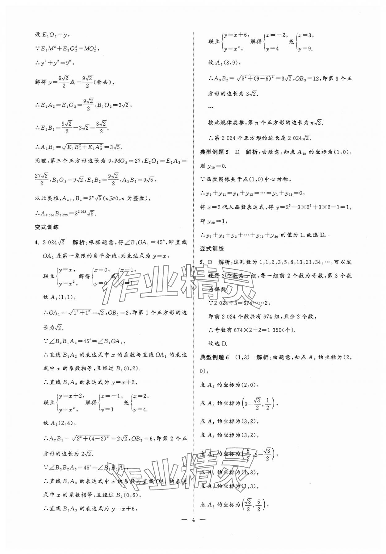 2025年中考復(fù)習(xí)奪冠寶典數(shù)學(xué)江蘇專版 參考答案第4頁