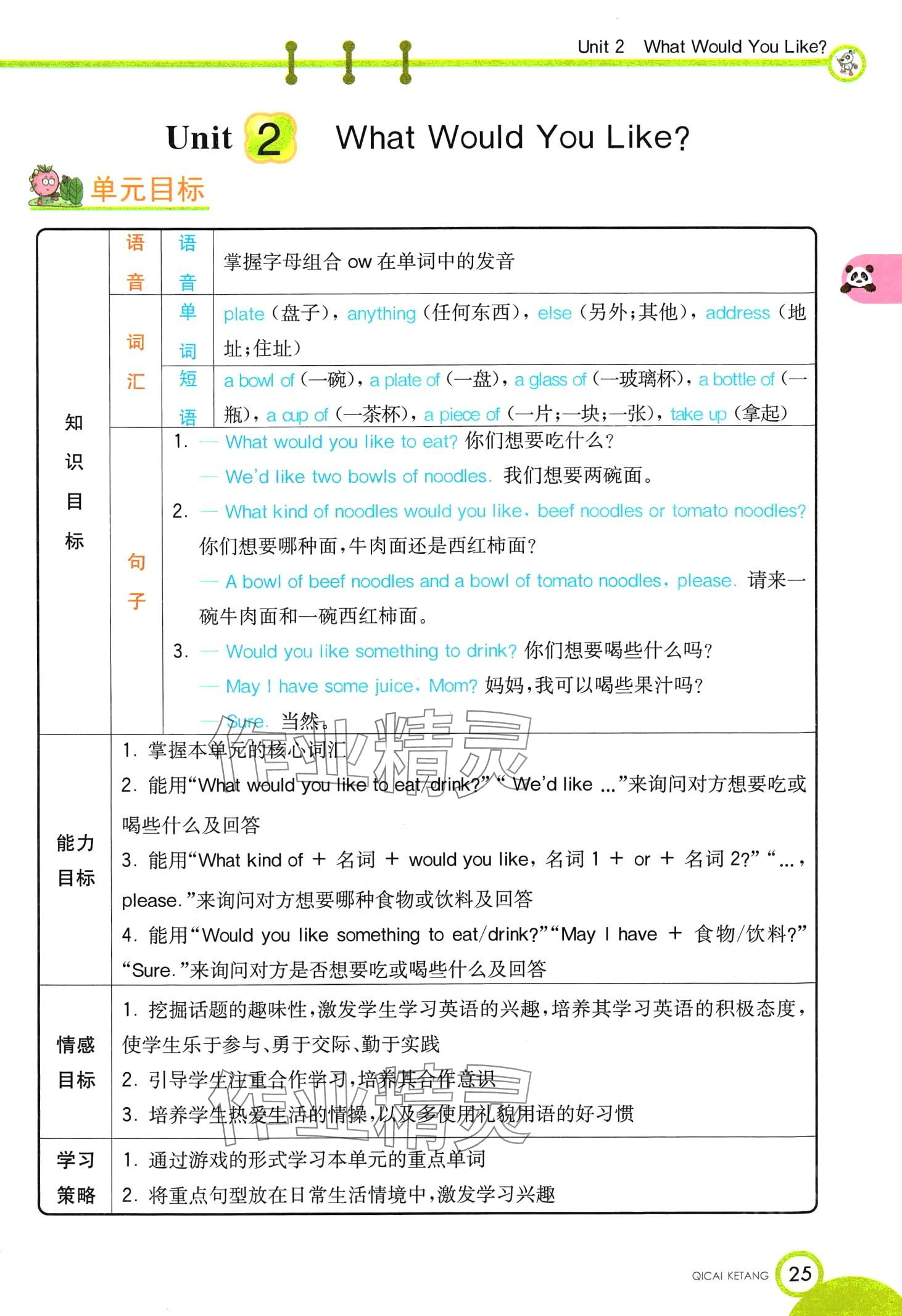 2024年教材課本六年級英語下冊陜旅版 第25頁