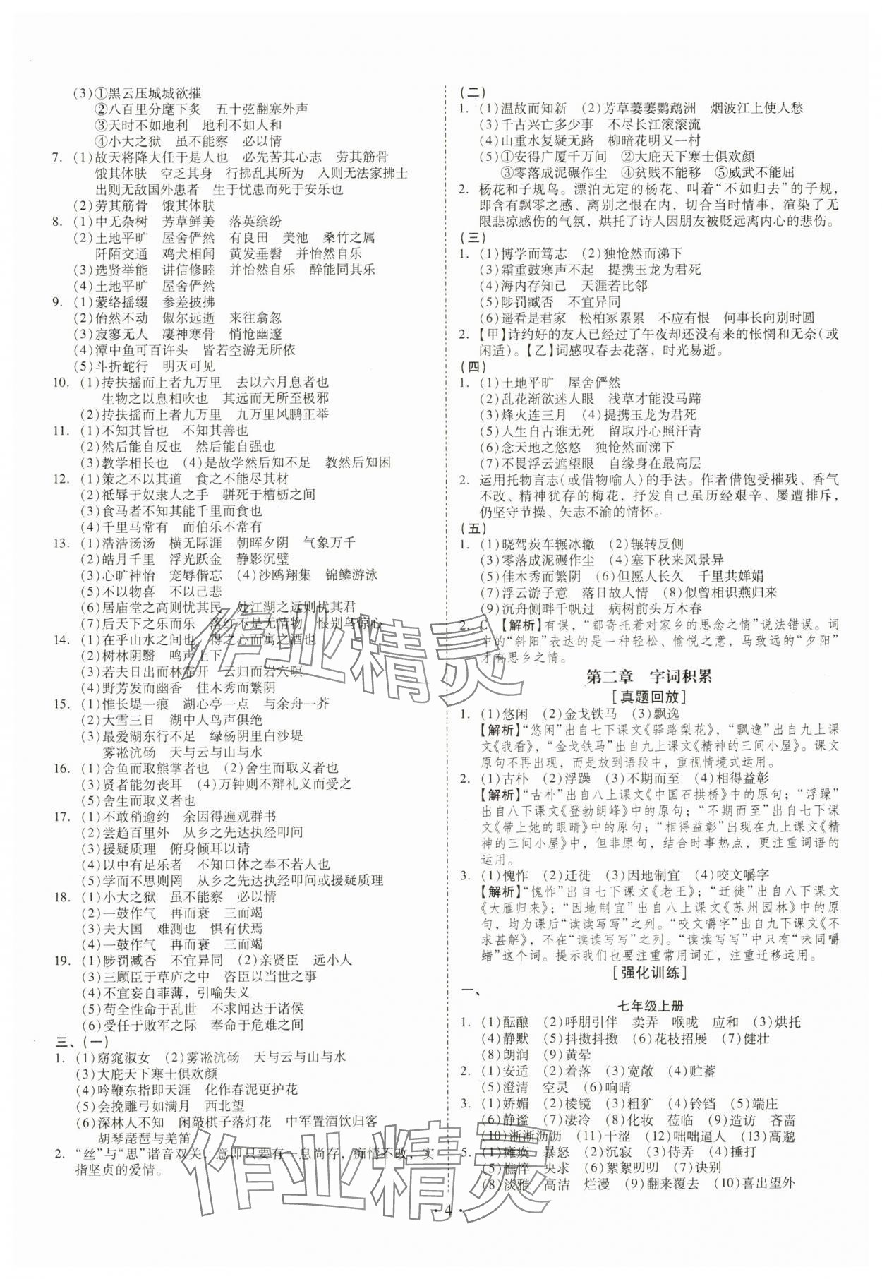 2024年金牌中考總復習語文&nbsp;第4頁