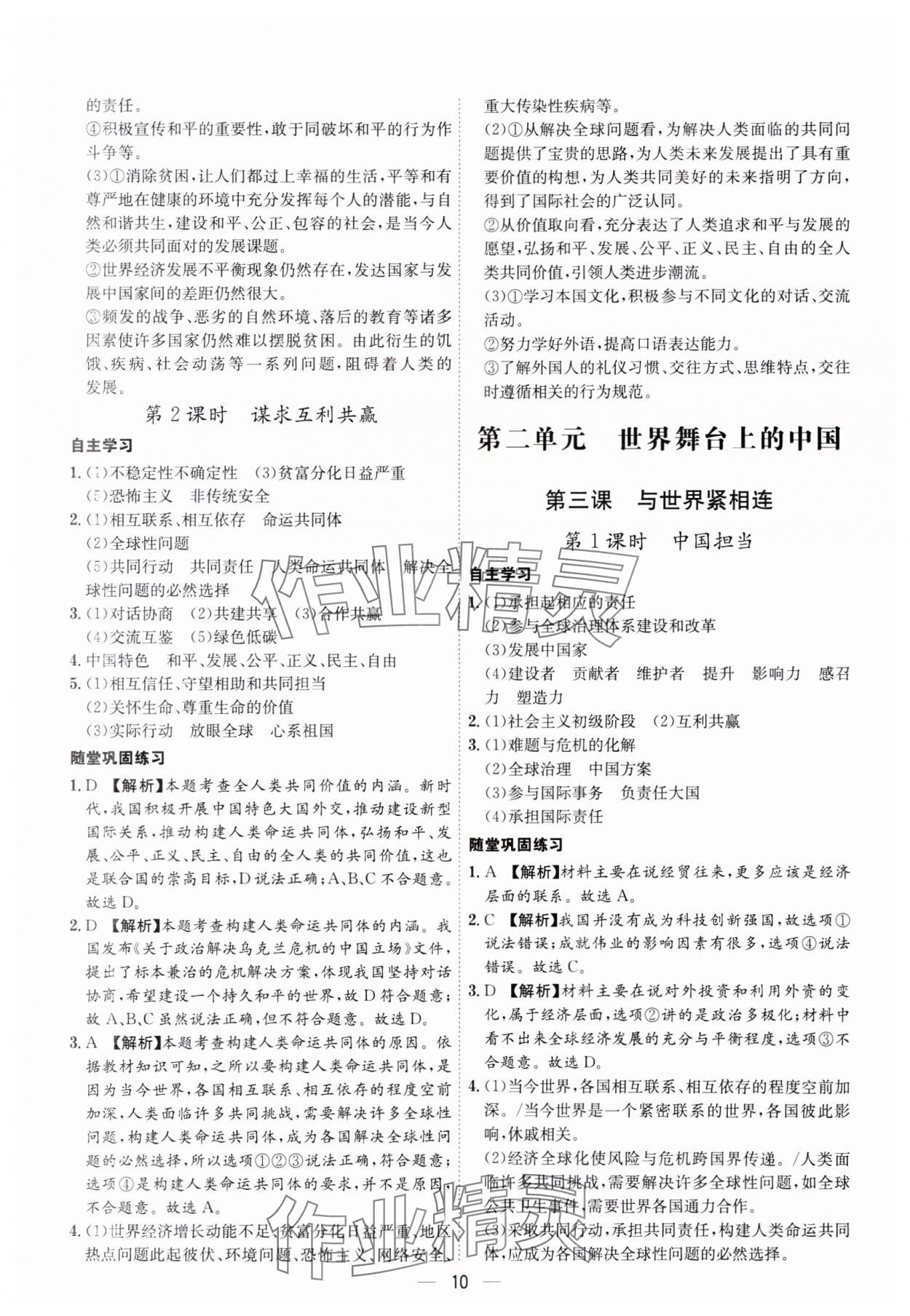 2023年名師金典九年級(jí)道德與法治全一冊(cè)人教版深圳專版 第10頁(yè)